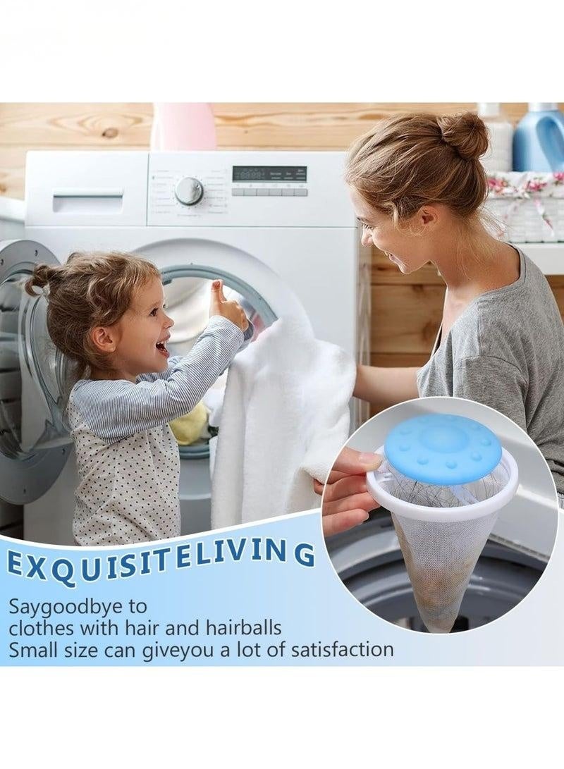 3 قطع من أكياس شبكية عائمة قابلة لإعادة الاستخدام لغسالة الملابس، فلتر للشعر، مزيل لشعر الغسيل، جامع لشعر الحيوانات الأليفة، تصميم شبكي بلاستيكي للاستخدام المنزلي، يعمل بدون كهرباء ويمنع التشابك - Image 4